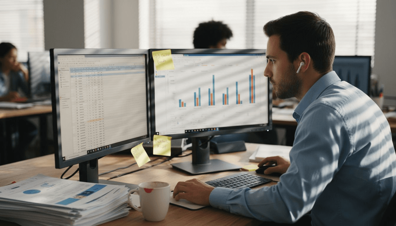 SEO specialist analyzing search ranking strategy
