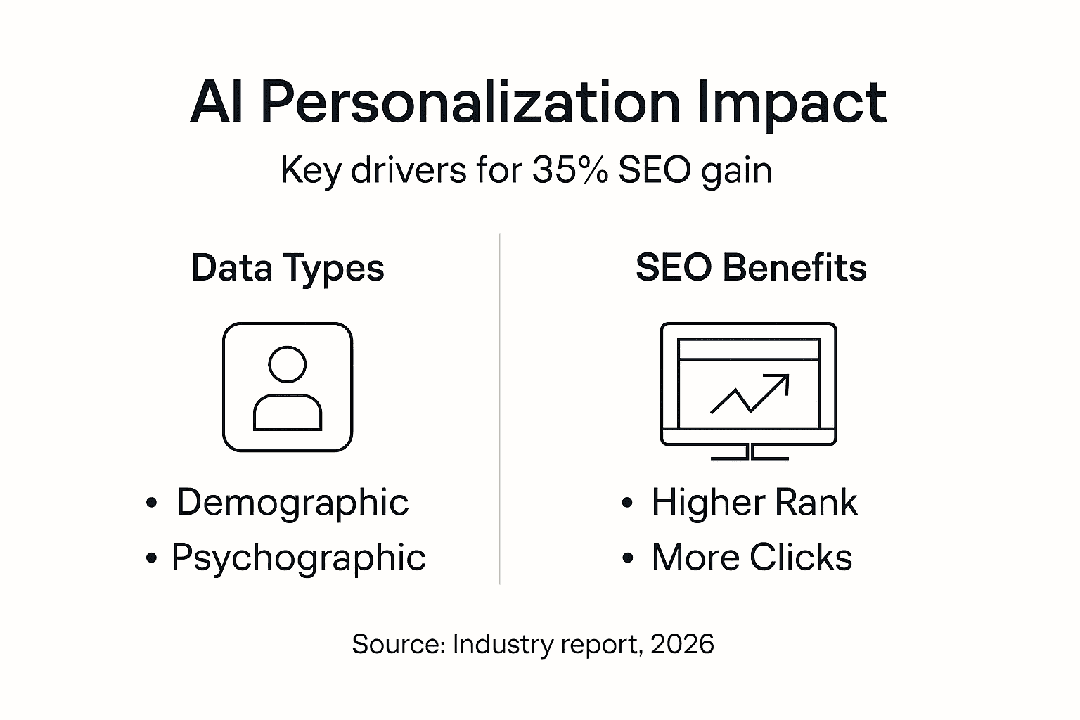 Infographic showing AI content data for SEO impact