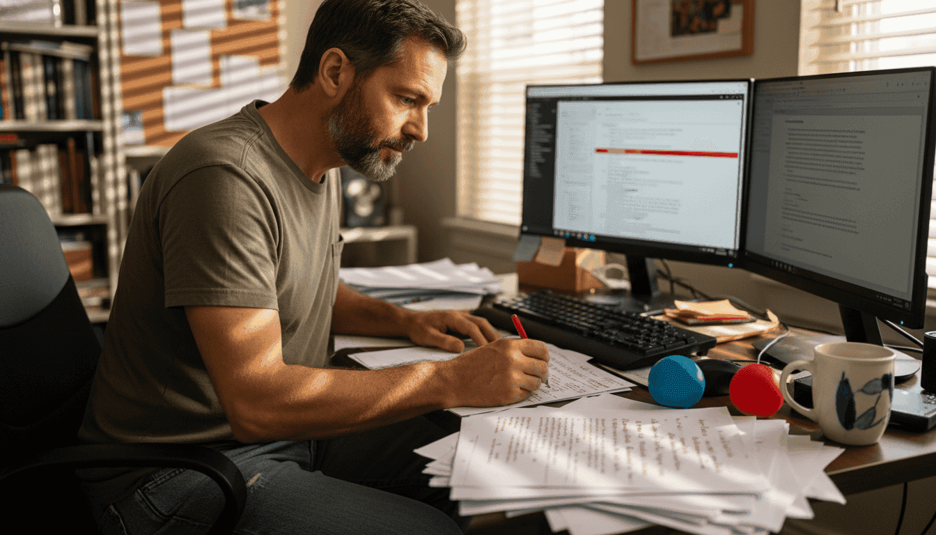 Editor revising humanized AI writing drafts