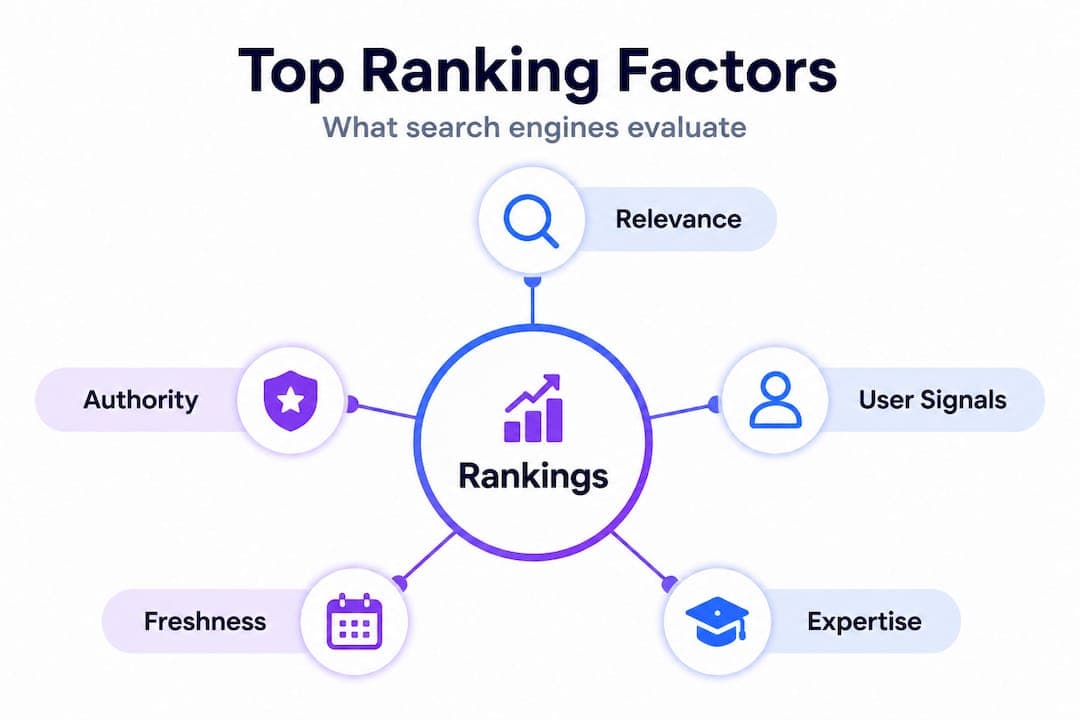 Infographic ranking key search ranking factors